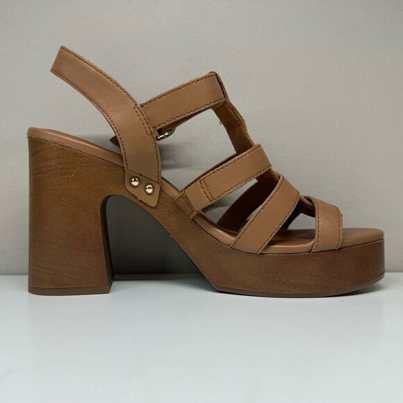NWOB | Lucky Brand | Imana Fisherman Platform Heel Sandal | Tan | Size 8.5 - Picture 5 of 15